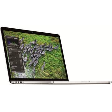 Laptop Apple MacBook Pro 15 Retina, Intel® Quad Core™ i7 2.50GHz, Haswell™, 15.4", Retina Display, 16GB, 512GB SSD, AMD Radeon™ M370X 2GB, OS X Yosemite, Argintiu, mjlt2ro/a