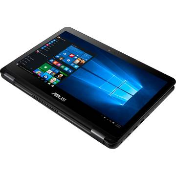 Laptop Asus VivoBook Flip TP301UJ, 2-in-1, 13.3", FullHD Touch, Intel® Core™ i7-6500U, 8GB, 128GB SSD, GeForce 920M 2GB, Win 10 Home, Black