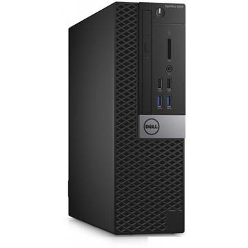 Sistem desktop Dell OptiPlex 5040 SFF, Intel® Core™ i7-6700 3.4GHz Skylake, 8GB DDR3, 500GB HDD, GMA HD 530, Linux, Negru, N019O5040SFF02_UBU