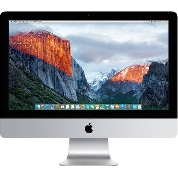 Sistem All in One Apple iMac, Intel® Quad Core™ i5 2.80GHz, Broadwell, 21.5", Full HD, 8GB, 1TB, Intel Iris Pro Graphics 6200, OS X El Capitan, INT KB, MK442Z/A