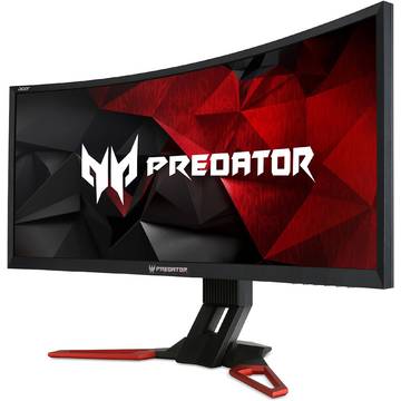 Monitor Acer Predator, 35'', UW-UXGA, Curbat, HDMI, Display Port, USB 3.0, Negru/Rosu, Z35, UM.CZ0EE.001