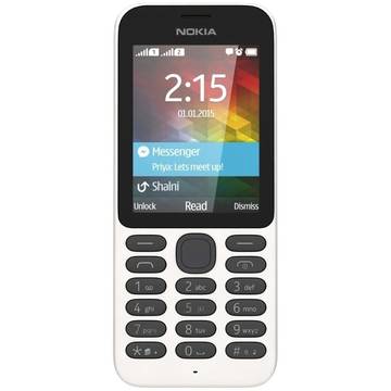 Telefon mobil Nokia 215, 0.3 MP, Dual SIM, Alb
