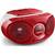 Radio CD Philips Boombox  AZ215R/12, 3 W RMS, FM, Rosu