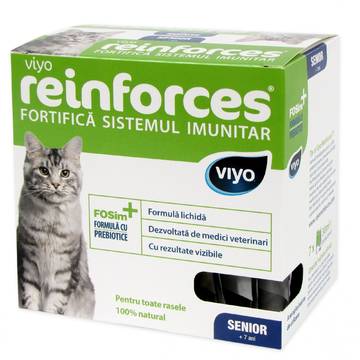 Supliment nutritiv pentru pisici Viyo Reinforces Cat Senior, 7 x 30 ml