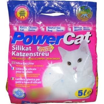 Nisip pentru pisici Power Cat Silicat 5 l