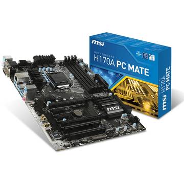 Placa de baza MSI H170A PC MATE, ATX, Socket 1151