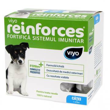 Supliment nutritiv pentru caini Viyo Reinforces Dog Puppy, 7x30 ml