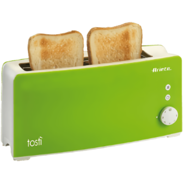 Toaster Ariete 127GR, 1000 W, 2 felii, Verde