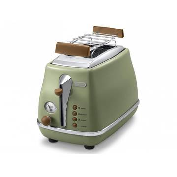 Toaster DeLonghi CTOV 2103.GR, 900 W, 2 felii, Verde