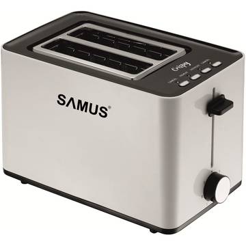 Toaster Samus Crispy, 850 W, Alb / Negru