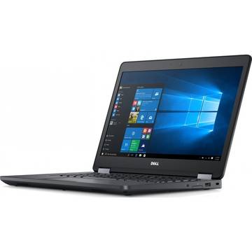 Laptop Dell N041LE5470U14EMEAW, Intel Core i5-6200U, 8 GB, 256 GB SSD, Microsoft Windows 7 Pro + Microsoft Windows 10 Pro, Negru