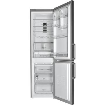 Combina frigorifica Hotpoint XH9 T2Z COJZH, 369 litri, Clasa A ++, H 201, Argintiu