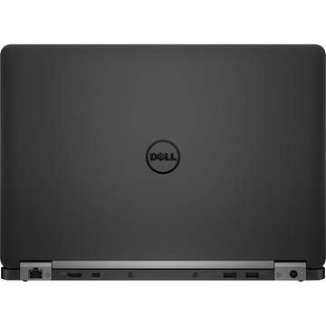 Laptop Dell N001LE747014EMEA_W, Intel Core i5-6300U, 8 GB, 256 GB SSD, Microsoft Windows 7 Pro + Microsoft Windows 10 Pro, Negru