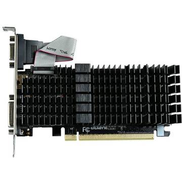 Placa video Gigabyte GeForce GT 710 Silent, 2 GB DDR3, 64 bit Low profile