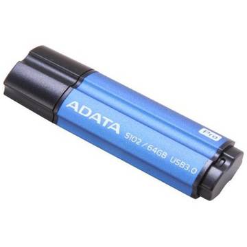Memory stick Adata S102 Pro Advanced, 64 GB, USB 3.0, Albastru / Titan