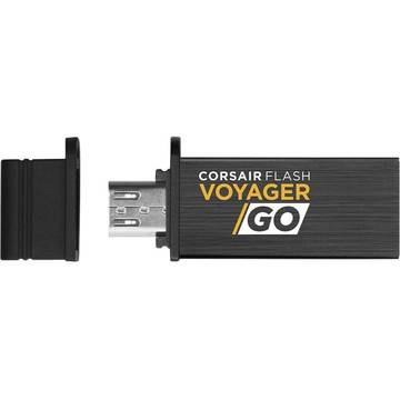 Memory stick Corsair Voyager Go, 32 GB, USB 3.0, Negru