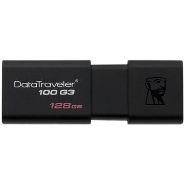 Memory stick Kingston DataTraveler 100 G3, 128 GB, USB 3.0, Negru