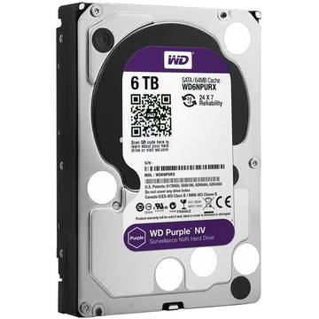 Hard Disk Western Digital Purple, 6 TB, IntelliPower RPM, 64 MB, SATA 3