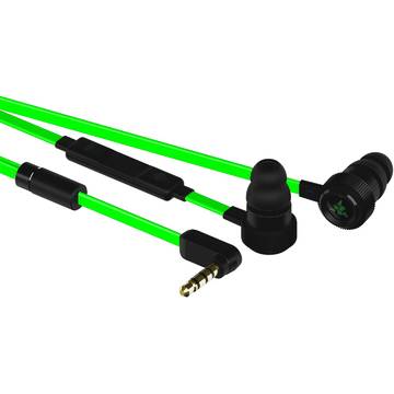 Casti Razer Hammerhead Pro V2, Microfon, Negru / Verde
