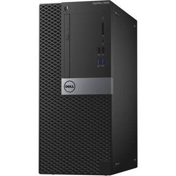 Sistem desktop Dell OptiPlex 3040 MT, Intel Core i3-6100, 4 GB, 500 GB, Linux, Negru