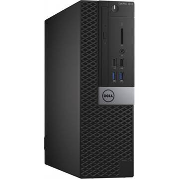 Sistem desktop Dell OptiPlex 3040 SFF, Intel Core i3-6100, 4 GB, 500 GB, Linux, Negru