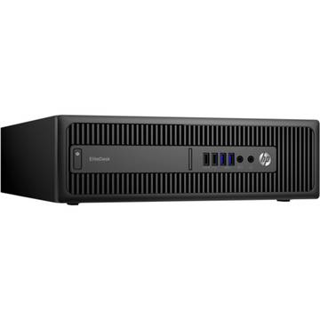 Sistem desktop HP EliteDesk 800 G2 SFF, Intel Core i7-6700, 8 GB, 500 GB, Microsoft Windows 7 Pro, Negru