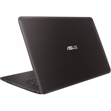 Laptop Asus F756UX, Intel Core i5-6200U, 4 GB, 2 TB + 16 GB SSD, Free DOS, Negru / Maro