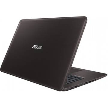 Laptop Asus F756UX, Intel Core i7-6500U, 8 GB, 2 TB + 16 GB SSD, Free DOS, Negru / Maro