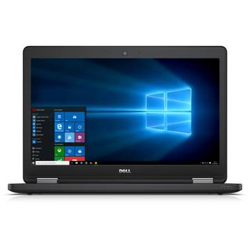 Laptop Dell Latitude E5570 (seria 5000), Intel Core i5-6300HQ, 8 GB, 512 GB SSD, Microsoft Windows 7 Pro + Microsoft Windows 10 Pro, Negru