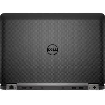 Laptop Dell Latitude E7470 (seria 7000), Intel Core i7-6600U, 8 GB, 512 GB SSD, Microsoft Windows 7 Pro + Microsoft Windows 10 Pro, Negru