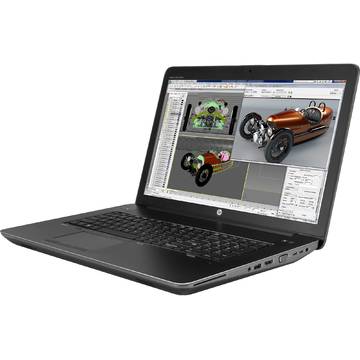 Laptop HP ZBook 17 G3, Intel Core i7-6820HQ, 8 GB, 1 TB + 256 GB SSD, Microsoft Windows 7 Pro + Microsoft Windows 10 Pro, Negru / Gri