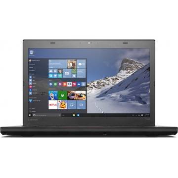 Laptop Lenovo Thinkpad T460, Intel Core i7-6600U, 8 GB, 256 GB SSD, Microsoft Windows 7 Pro + Microsoft Windows 10 Pro, Negru