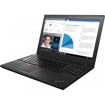 Laptop Lenovo ThinkPad T560, Intel Core i5-6200U, 8 GB, 256 GB SSD, Microsoft Windows 7 Pro + Microsoft Windows 10 Pro, Negru
