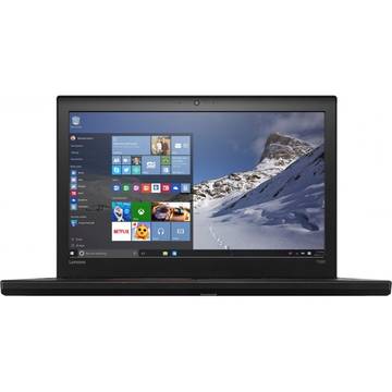 Laptop Lenovo ThinkPad T560, Intel Core i7-6600U, 8 GB, 256 GB SSD, Microsoft Windows 7 Pro + Microsoft Windows 10 Pro, Negru