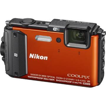 Camera foto Nikon COOLPIX AW130, 16.76 MP, Outdoor Kit, Portocaliu
