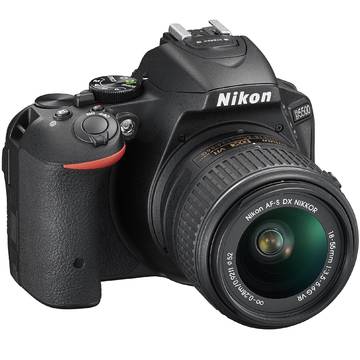 Camera foto Nikon D5500, 24.2 MP, Negru + Obiectiv AF-P DX Nikkor 18-55mm f/3.5-5.6G VR