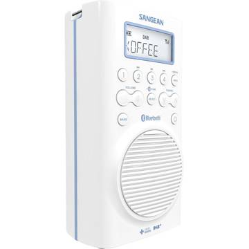 Radio portabil Sangean H-205 BT, DAB+, FM-RDS, Bluetooth, Alb