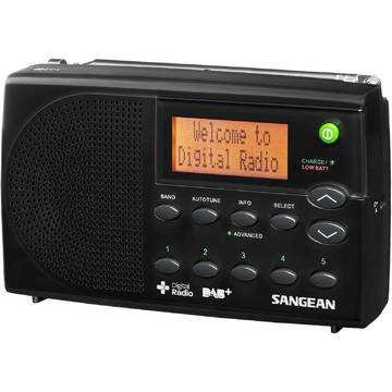Radio Portabil Sangean DPR-65, DAB+, FM-RDS, Negru