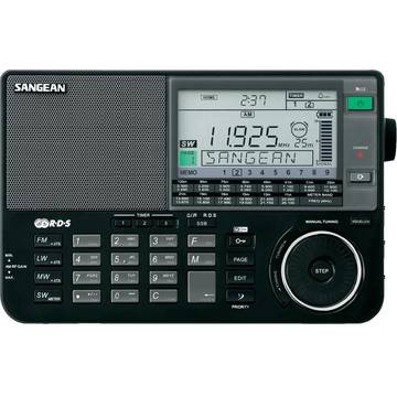 Radio Portabil Sangean ATS-909 x, FM-RDS/MW/LW/SW, Negru/Alb