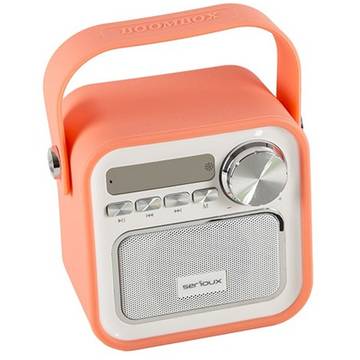 Boxa portabila Serioux JOY PEACH, Bluetooth, Radio FM, microSD, Portocalie