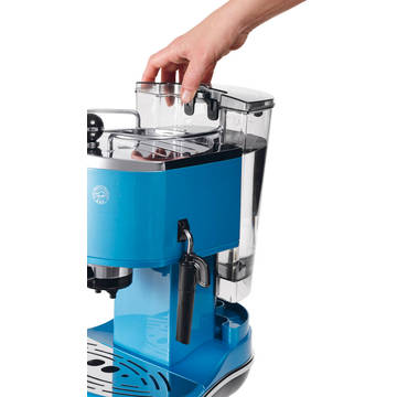 Espressor manual DeLonghi cu pompa ECO 311.B, 1100 W, 15 bari, 1.4 l, Albastru