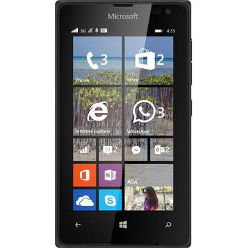 Telefon mobil Microsoft Lumia 435, Dual SIM, 4 inch, 3G, 1GB RAM, 8GB, Negru