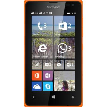 Telefon mobil Microsoft Lumia 435, Dual SIM, 4 inch, 3G, 1GB RAM, 8GB, Portocaliu