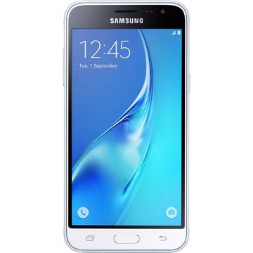 Telefon mobil Samsung Galaxy J3, Dual SIM, 5 inch, 4G, 1.5GB RAM, 8GB, Alb