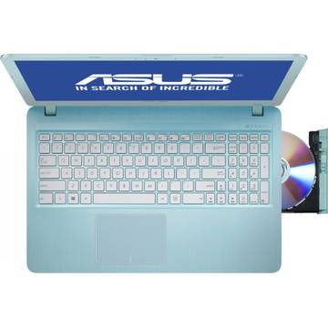 Laptop Asus X540SA-XX375, HD, Intel Celeron N3060, 4GB, 500GB, GMA HD 400, FreeDos, Aqua Blue