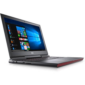 Laptop Dell Inspiron 7566, Intel Core i7-6700HQ, 15.6 inch, 8GB RAM, 500GB + SSD 128GB, Win 10 Home, Negru