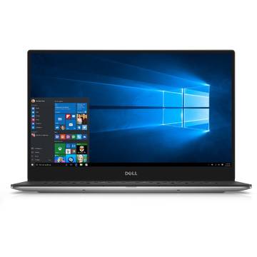Laptop Dell XPS 9350, Intel Core i5-6300U, 13.3 inch, 8GB RAM, SSD 256GB, Win 10 Home, Argintiu