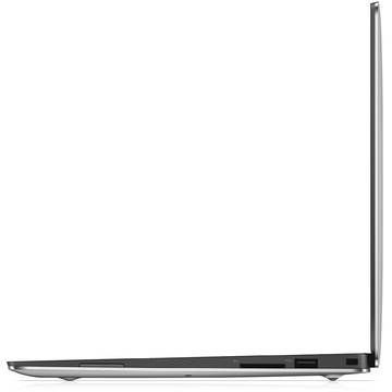 Laptop Dell XPS 9360, Intel Core i7-7500U, 13.3 inch, 16GB RAM, SSD 512GB, Win 10 Home, Argintiu