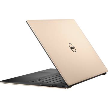 Laptop Dell XPS 9360, Intel Core i7-7500U, 13.3 inch, 8GB RAM, SSD 258GB, Win 10 Home, Auriu