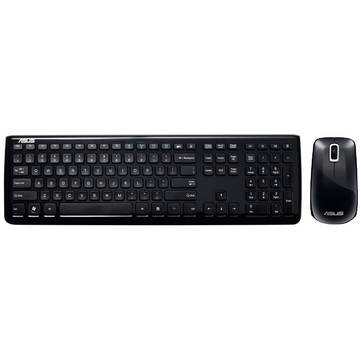 Kit tastatura + mouse Asus W3000, Wireless, USB, Negru